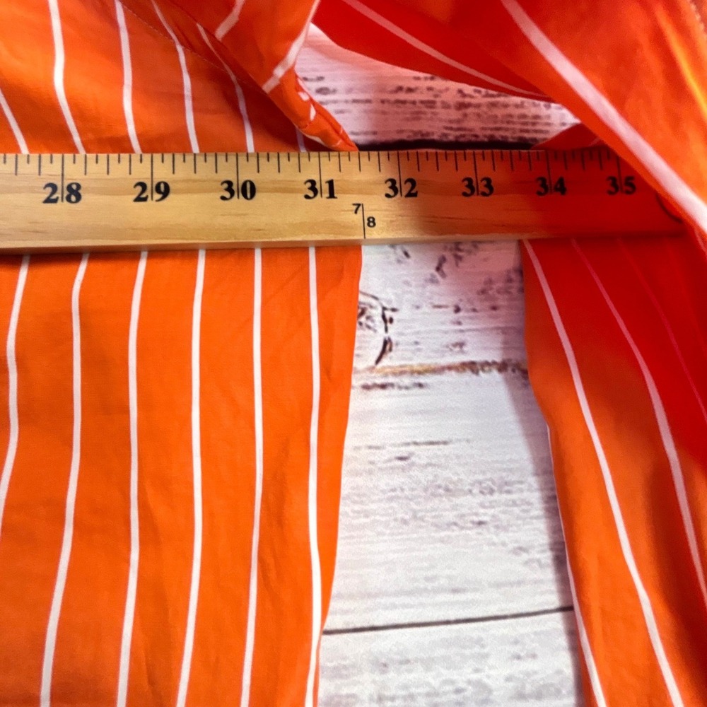 Ralph Lauren 3XB Big Preppy Button Down Shirt Orange White Cotton Green Pony - Picture 6 of 11